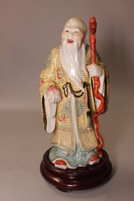 Chinese Famille Rose Porcelain Shou Figural