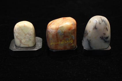 Three Carved Soapstone