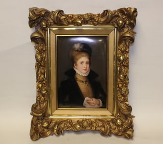 KPM Porcelain Plaque of a Noble Lady
