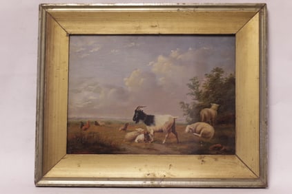 Good Belgium Signed Oil on Canvas,"Verb Coven"