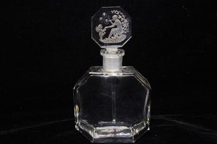 Unsigned Clear Glass Perfumer Bottle