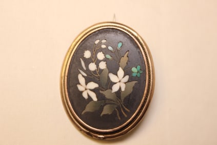 Antique Plique-?-jour Brooch