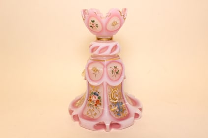 Nice antique Bohemian Art Glass Perfume Bottle in