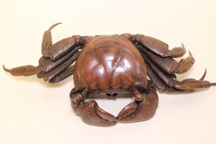 Japanese Meiji Articulated Bronze Crab