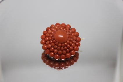 Vintage Coral Brooch
