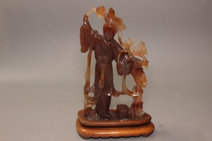 Chinese Agate Carved Figurine