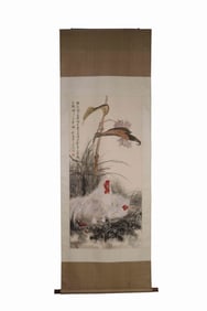 Chinese Ink Color Scroll Painting