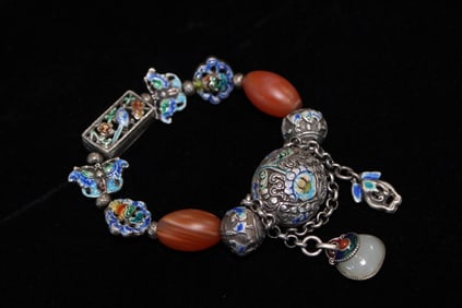 Enamel Silver Bracelet