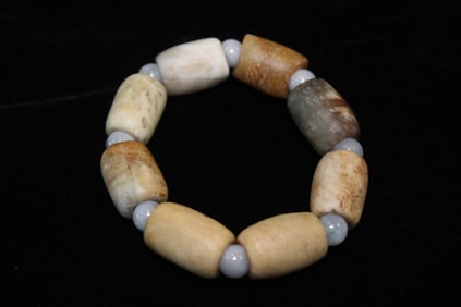 Chinese Archaic Jade Beads Bracelet