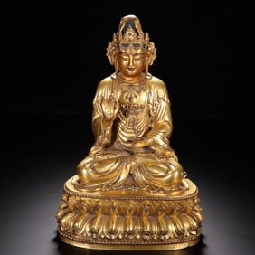 Chinese Gilt Bronze Buddha Statue