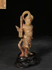 Chinese Hand Carved Furong Soapstone Figurine