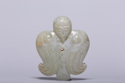 Chinese Hetian Jade Carved Toggle