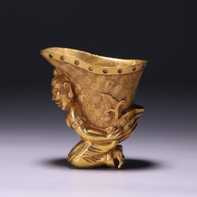 Chinese Gilt Bronze Vessel Cup