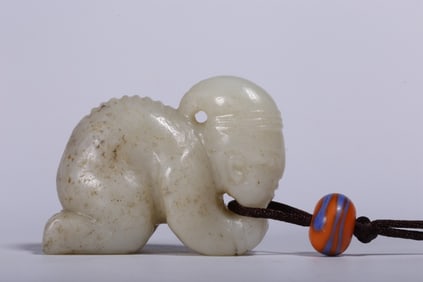 Chinese Hetian Jade Carved Figurine,Probably18thC
