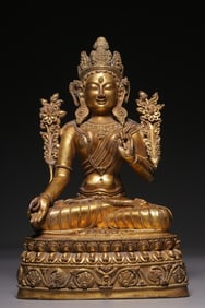 Chinese Gilt Bronze Buddha Statue