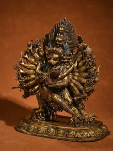Chinese Gilt Bronze Buddha Statue: Chinese Gilt Bronze Buddha Statue Height: 18cmx15cm W