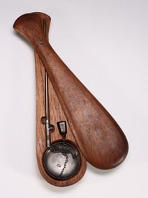 Chinese Silver Scale w Huali Wood Case