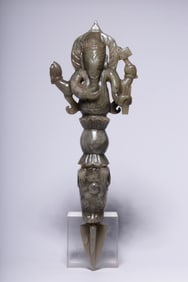 Chinese Jade Carved Vajra with Elephant God