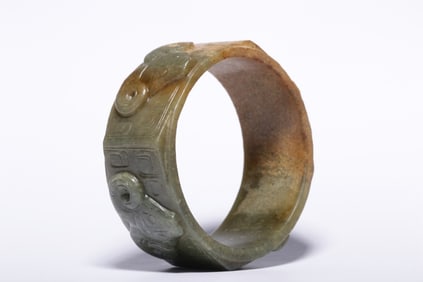 Chinese Jade Carved Hairband