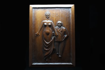 Double Side Carved Wood Panel