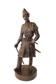 Signed Bronze Russian Soldier Sculpture