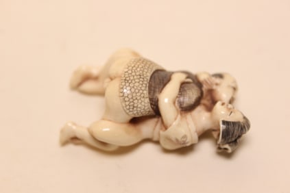 Japanese Hand Carved Erotic Subject Figurine