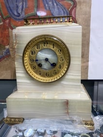 Onyx Marble Table Clock