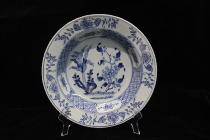 Chinese Blue and White Porcelain Dish,19th.C