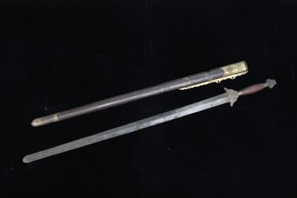 Rare Qing Chinese YingYang Tai Chi Jian,Shen Guang