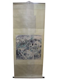Chinese Ink Color Scroll Painting,Wu Guangzhong