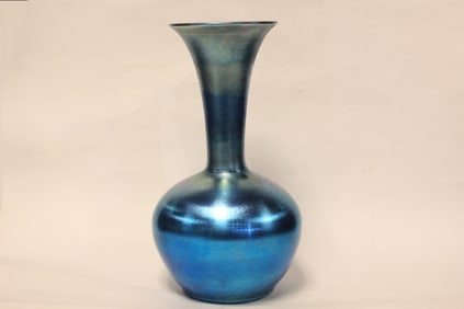 LOETZ ART NOUVEAU IRIDESCENT Blue Glass Vase