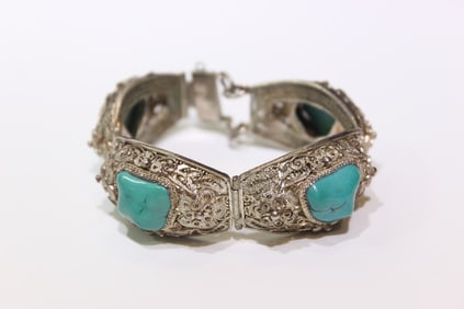 Vintage Chinese Sterling Silver Bracelet