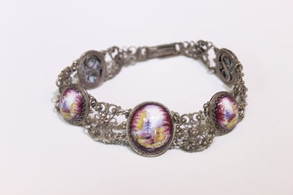 An Enamel Silver Bracelet