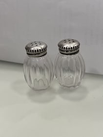 Pair of Christofle Vintage Sterling Salt&Paper Sha