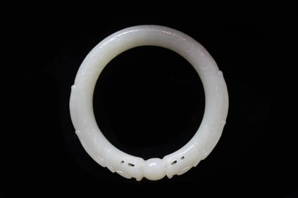 Chinese Jade Carved Bangle