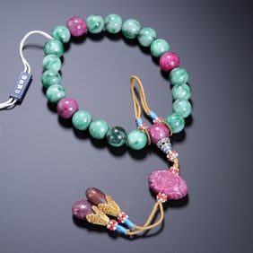 Qing Chinese 18Jadeite Beads Prayer Bracelet