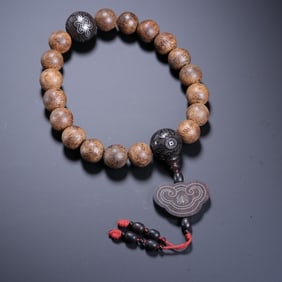 Chinese Chengxiang Wood Beads Prayer Bracelet