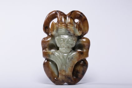 Hongshan Culture, Chinese JAde Carved God of Sun
