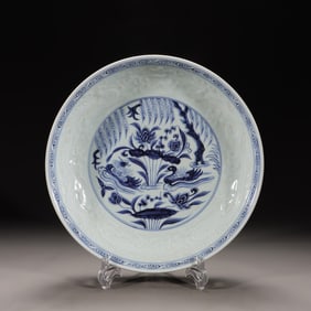 Chinese Blue and White Porcelain Dish