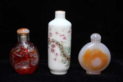 Three Chinese Snuff Bottles