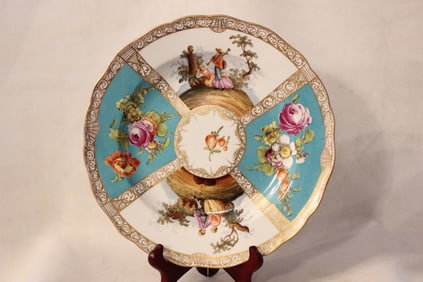 Beautifully Decorated Meissen Porcelain Plate