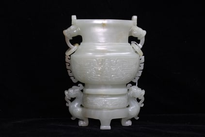 Chinese Jade Carved Vase