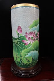 Chinese cloisonné Cylindrical Vase