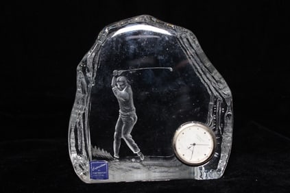 Dartington crystal desk clock