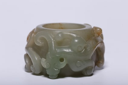 Chinese Jade Carved Archer's Thumb Ring