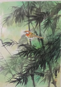 Chinese Ink Color Painting, Signed