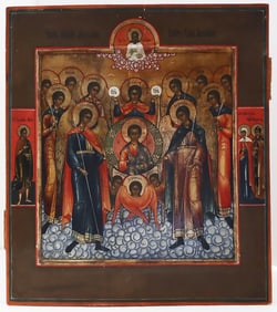 Antiques, Orthodox,Russian icon: THE SYNAXIS OF T