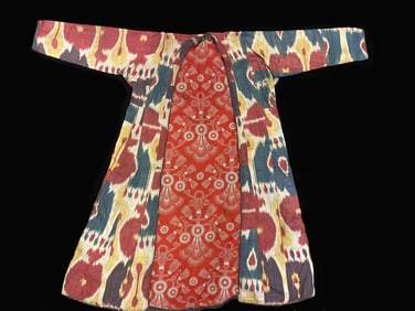 Traditional Ikat Chapan Silk Robe