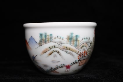 Chinese Famille Rose Porcelain Cup,Mark