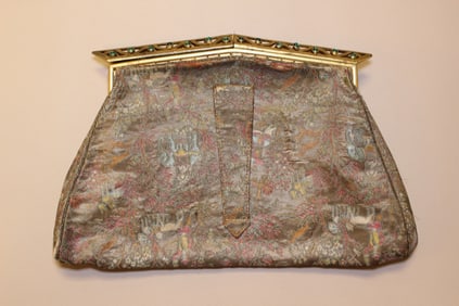 Vintage Persian Elegance Silk Clutch Purse